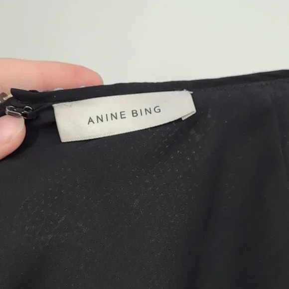 Anine Bing Angie Antique Silver Sequin Mini Dress Women's Cocktail Size XS - Picture 9 of 15